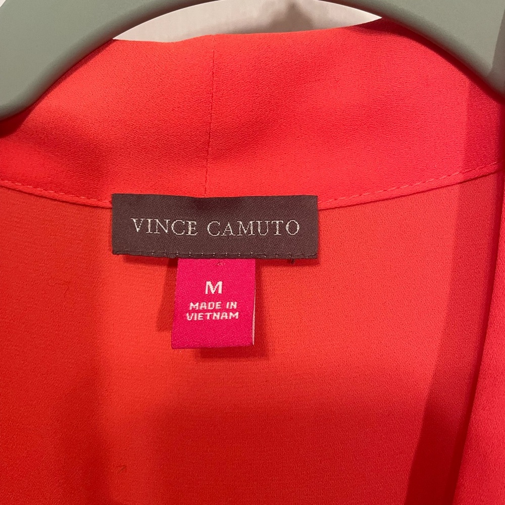 Bundle  of 3 Vince Camuto Blue, Red, and White V-Neck Blouses - Picture 3 of 15
